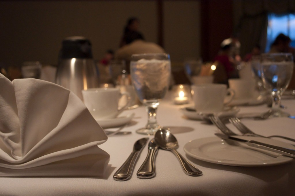 La table était bien dressée et très sage !